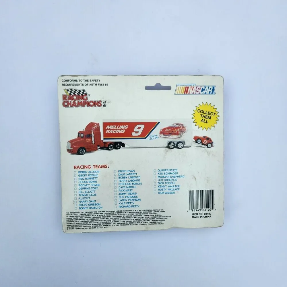Racing Champions Bobby Allison Race Team Car Hauler NASCAR 1991